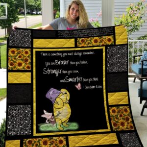 Pooh Sunflower Quilt Blanket  Quilt